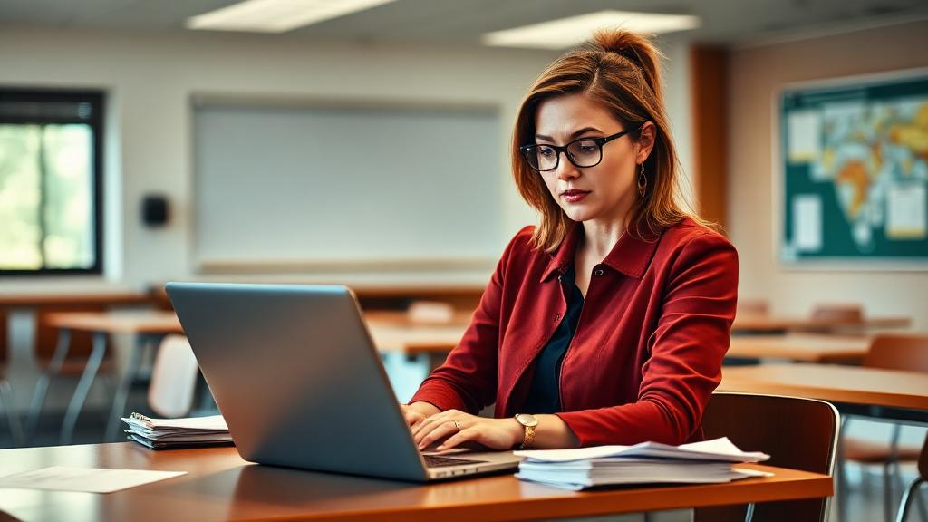 Teacher reading a difficult parent email and weighing the safest reply