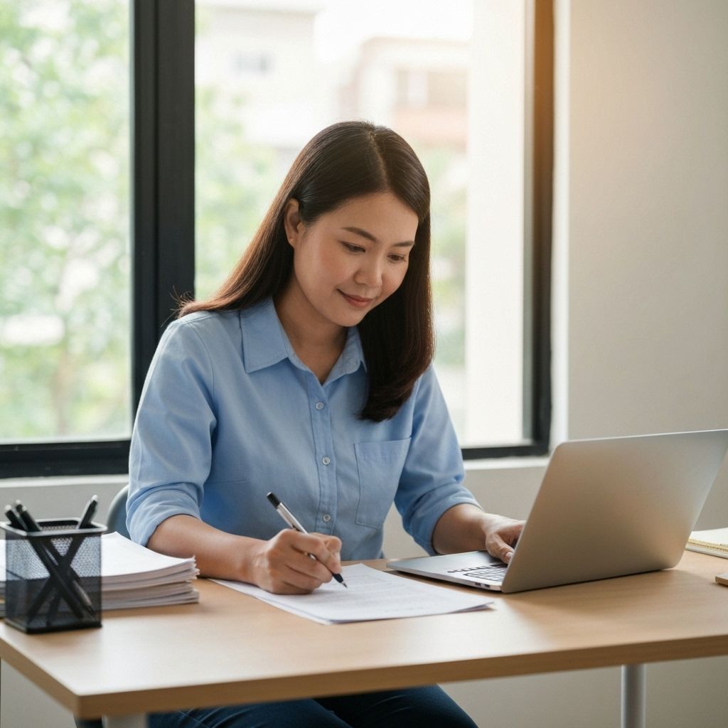 Teacher grading assignments with AI assistance